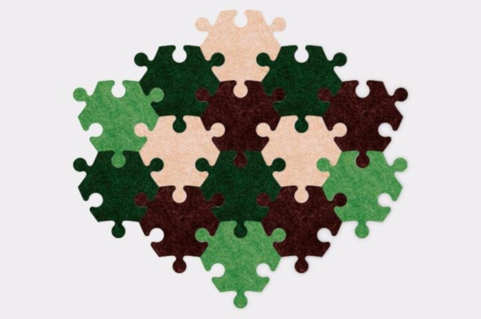 Puslevaip #angular–brown/green - Superkuu